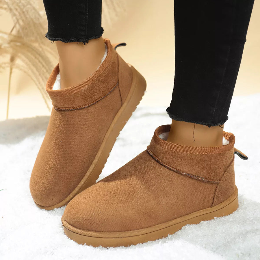 Round Toe Platform Boots Apparel and Accessories