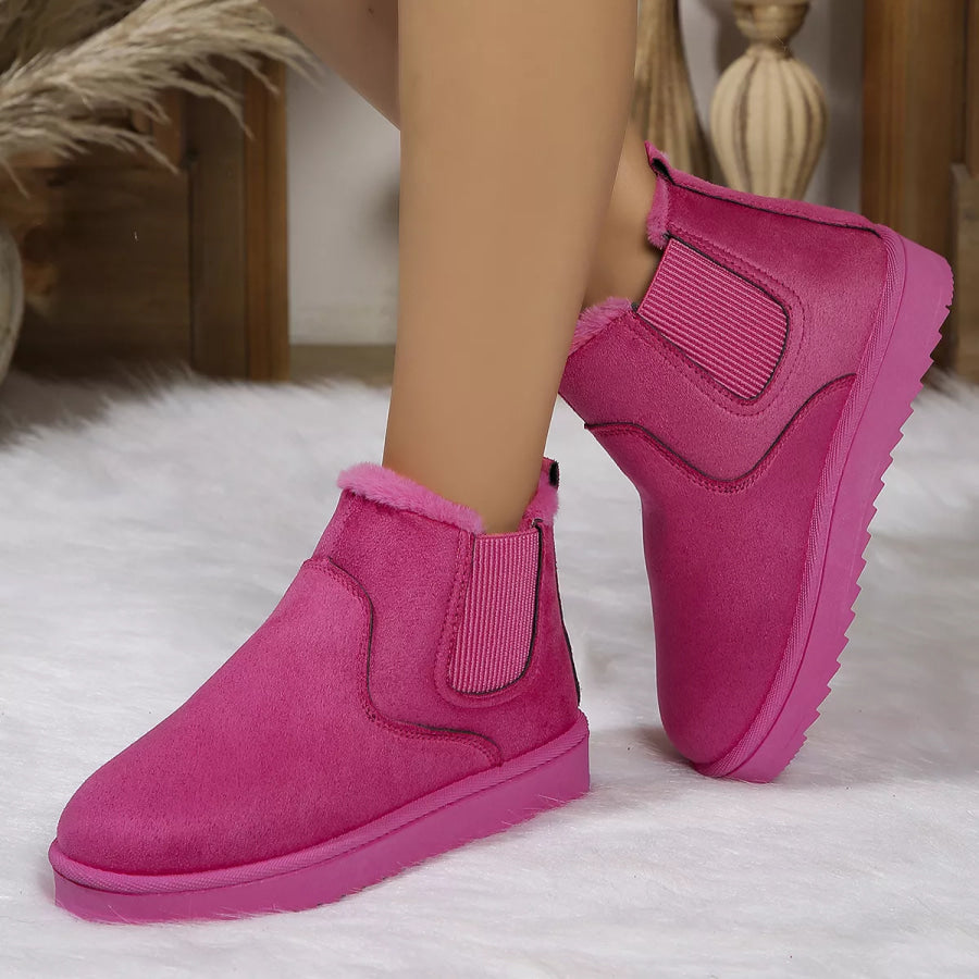 Round Toe Platform Boots Apparel and Accessories