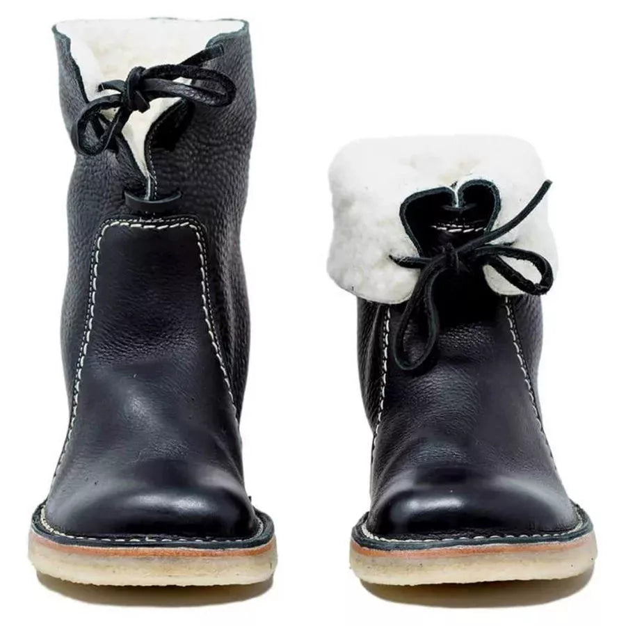 Round Toe Platform Boots Apparel and Accessories