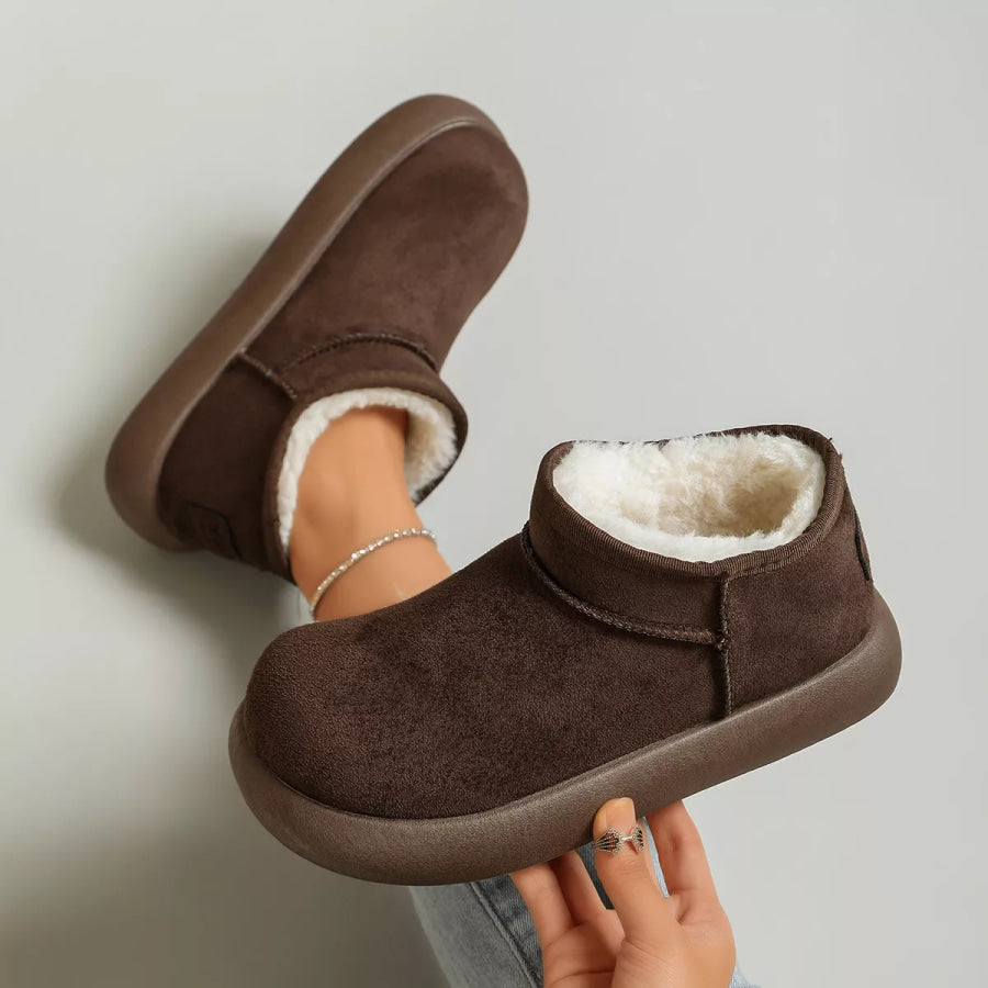 Round Toe Platform Boots Apparel and Accessories