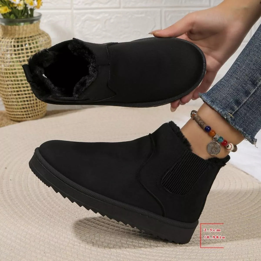 Round Toe Platform Boots Apparel and Accessories
