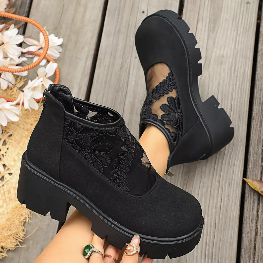 Round Toe Platform Loafers Apparel and Accessories