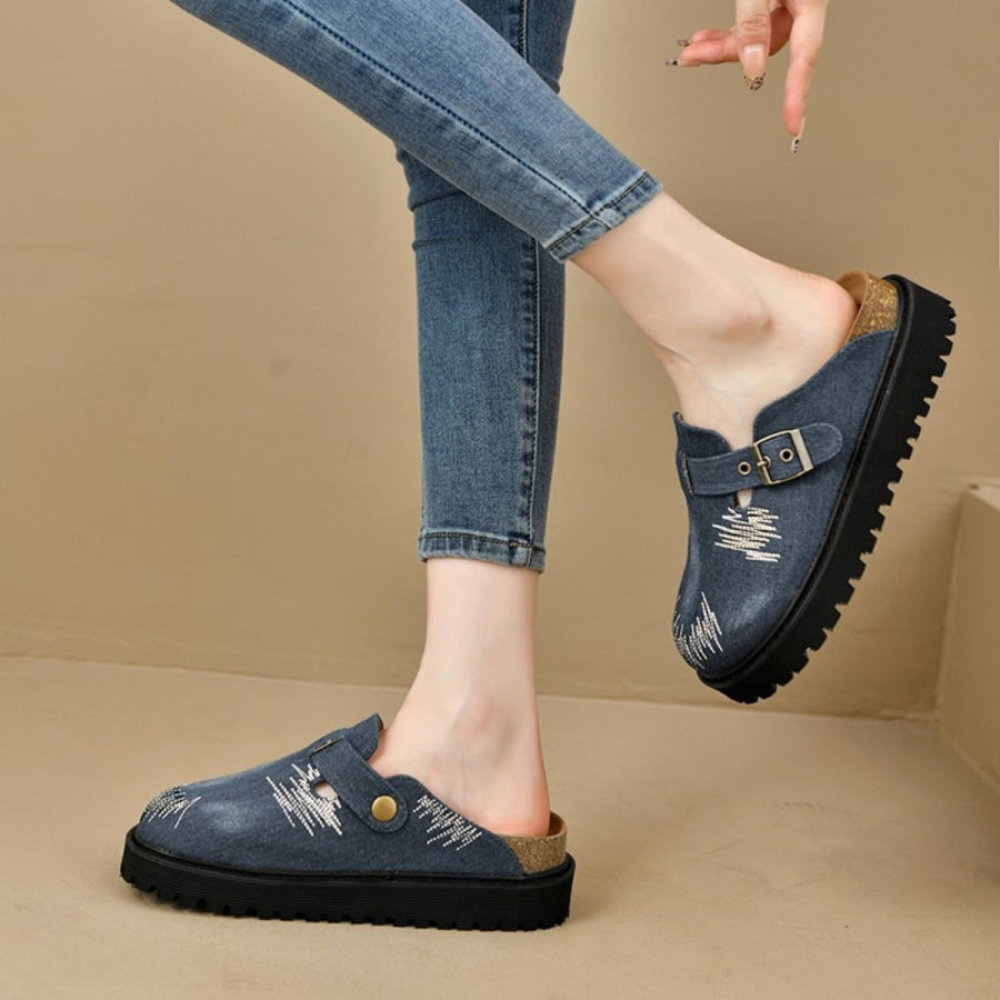 Round Toe Platform Loafers Apparel and Accessories