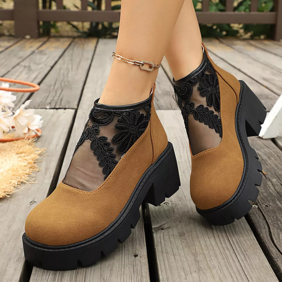 Round Toe Platform Loafers Apparel and Accessories
