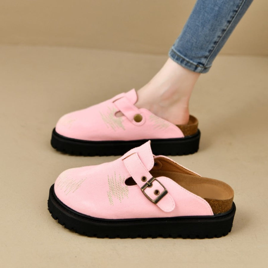 Round Toe Platform Loafers Apparel and Accessories