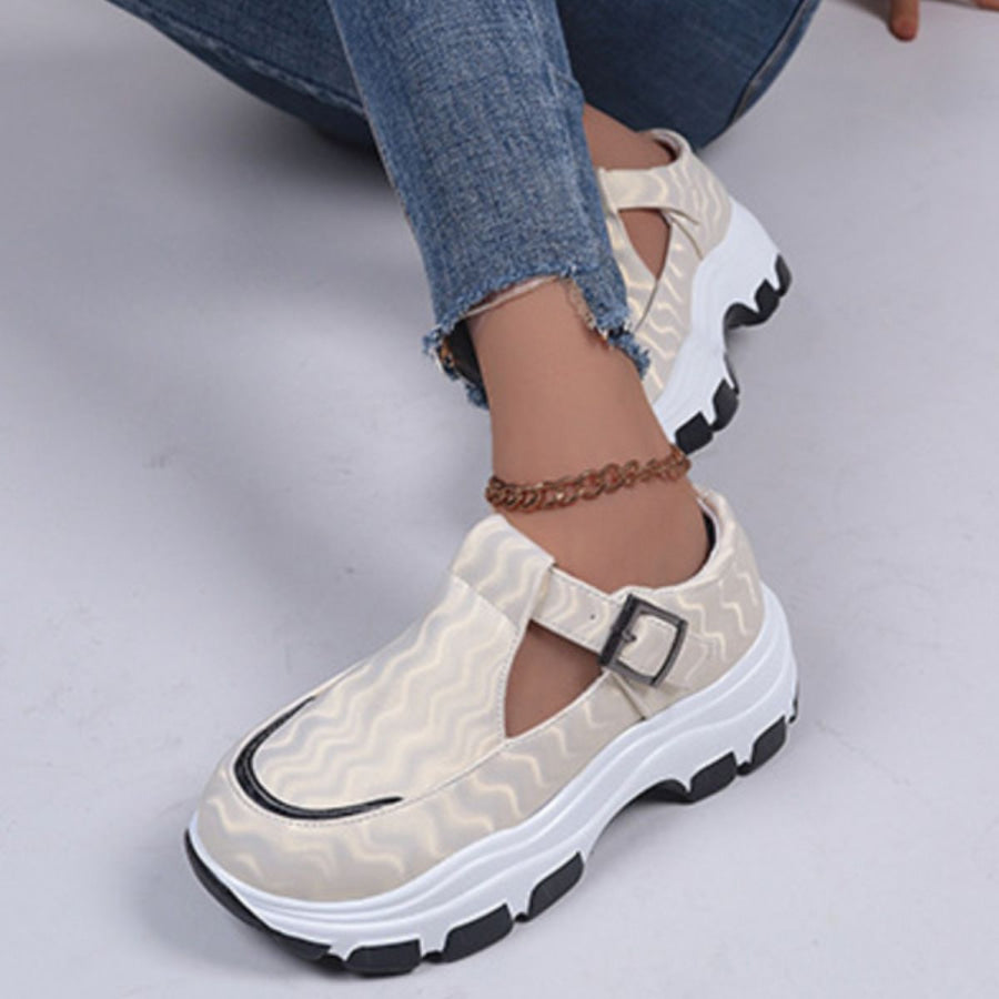 Round Toe Platform Loafers Apparel and Accessories