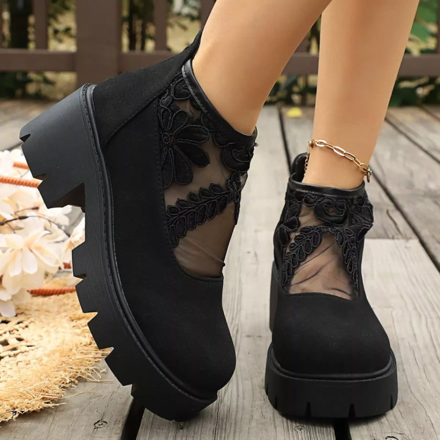 Round Toe Platform Loafers Apparel and Accessories