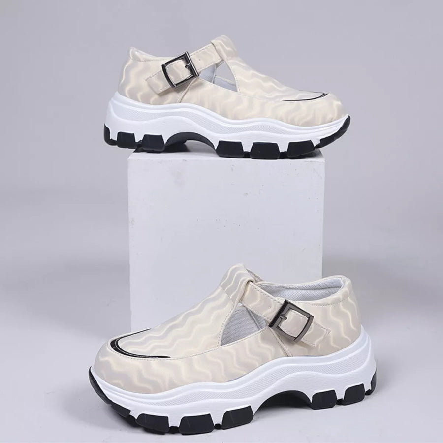 Round Toe Platform Loafers Apparel and Accessories