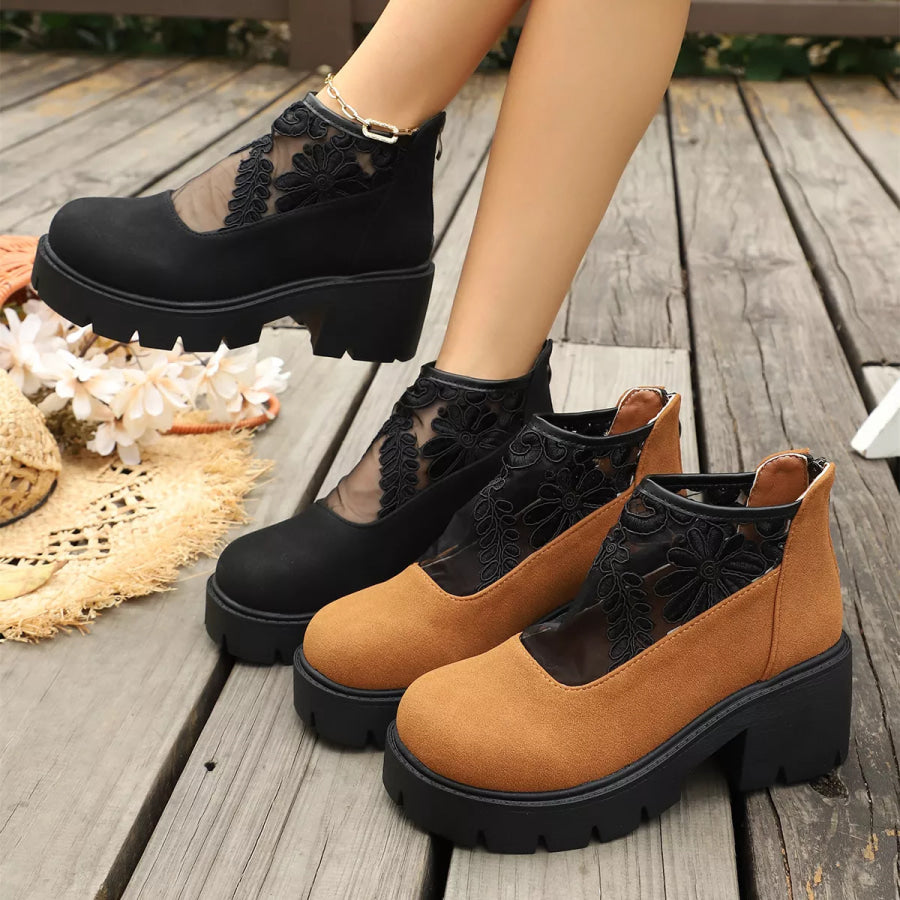 Round Toe Platform Loafers Apparel and Accessories