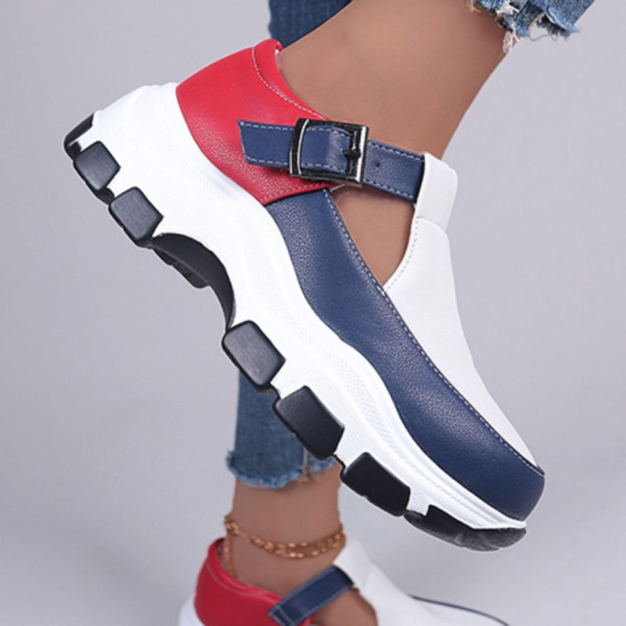 Round Toe Platform Loafers Apparel and Accessories