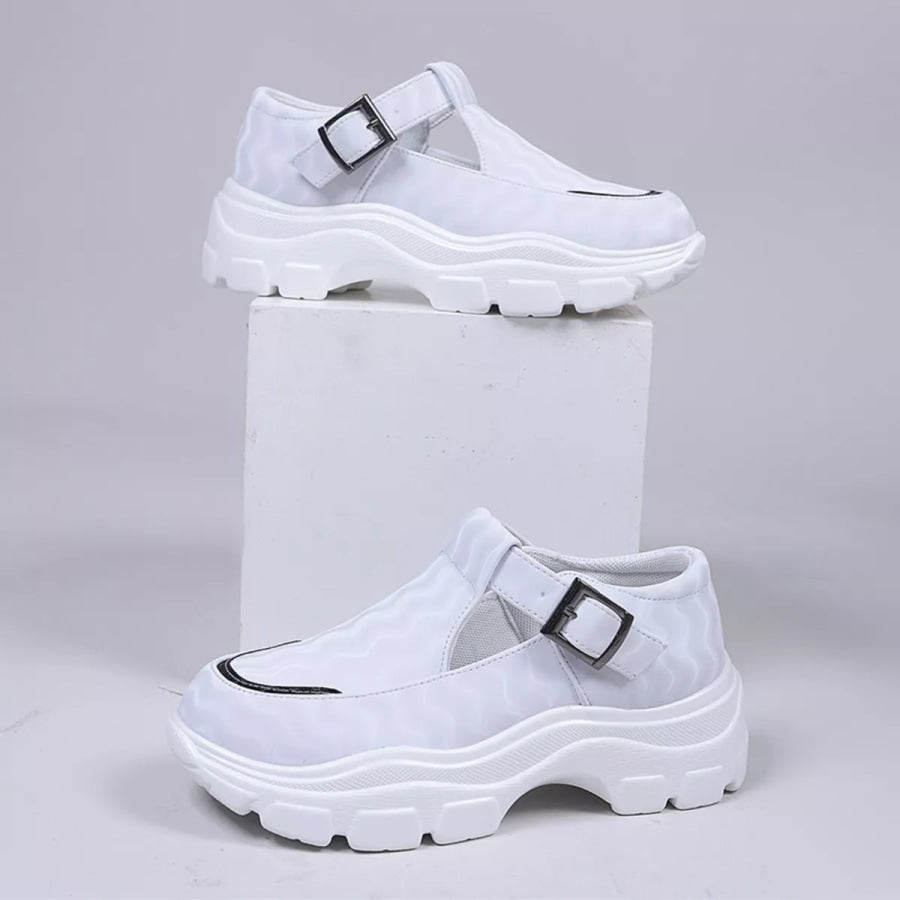 Round Toe Platform Loafers Apparel and Accessories
