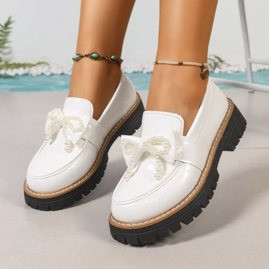 Round Toe Platform Loaferss Apparel and Accessories