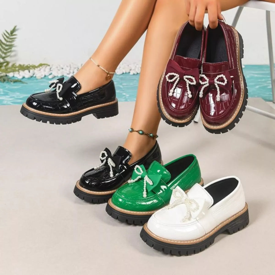 Round Toe Platform Loaferss Apparel and Accessories