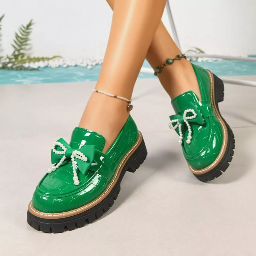 Round Toe Platform Loaferss Apparel and Accessories