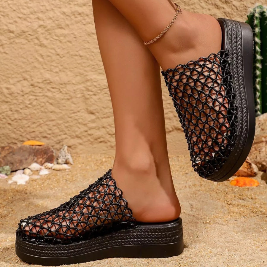 Round Toe Platform Sandals Apparel and Accessories
