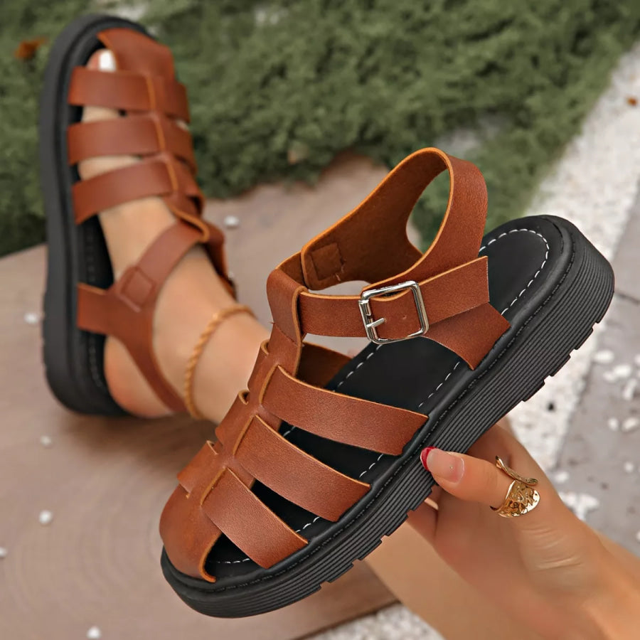 Round Toe Platform Sandals Apparel and Accessories