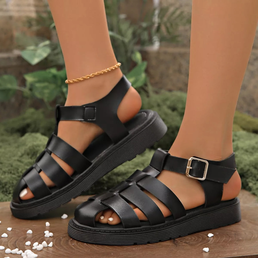 Round Toe Platform Sandals Apparel and Accessories