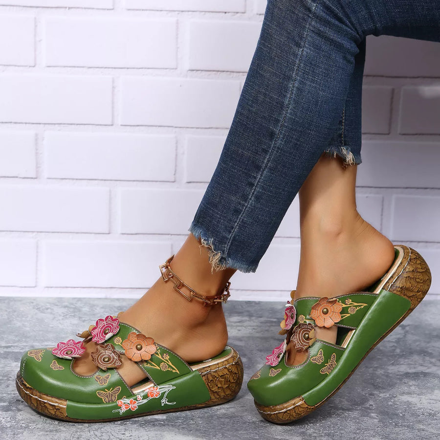 Round Toe Platform Sandals Apparel and Accessories