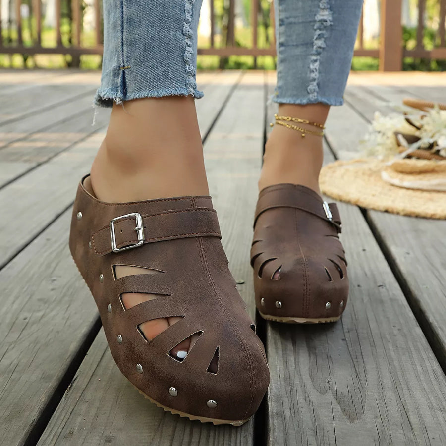 Round Toe Platform Sandals Apparel and Accessories
