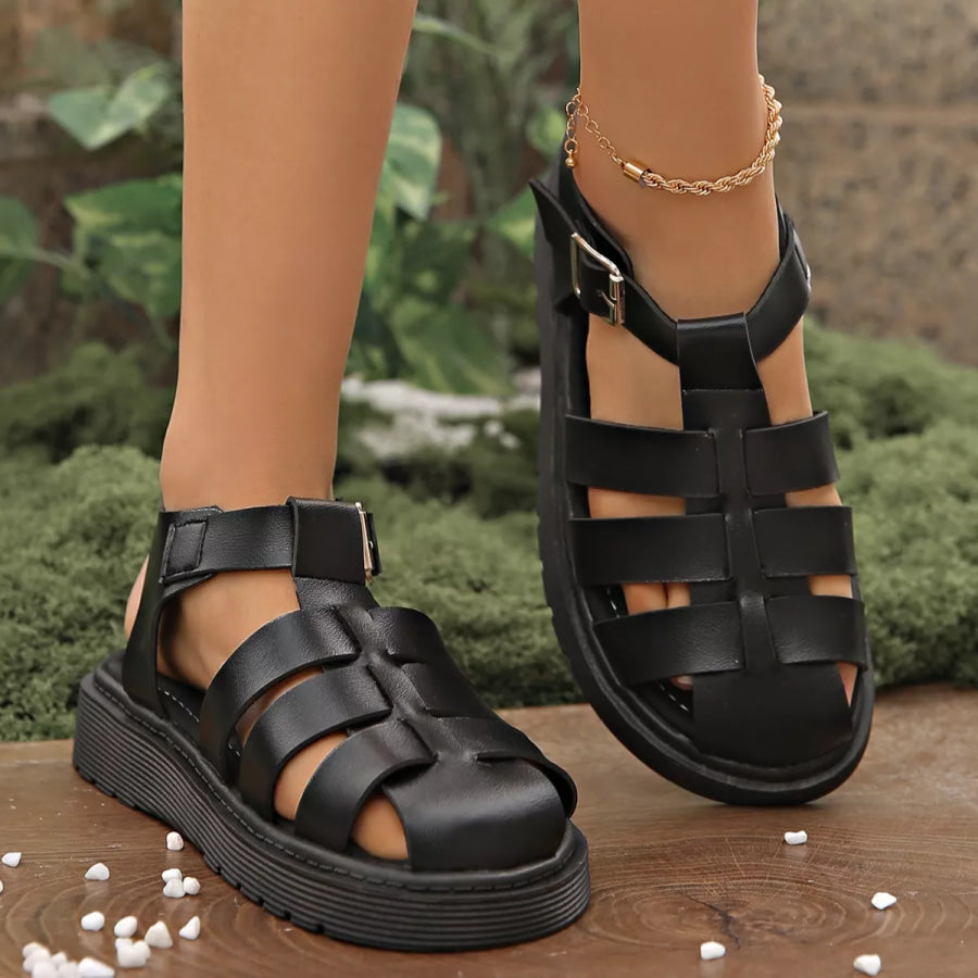 Round Toe Platform Sandals Apparel and Accessories