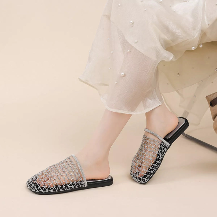 Round Toe Platform Sandals Beige / 35 Apparel and Accessories
