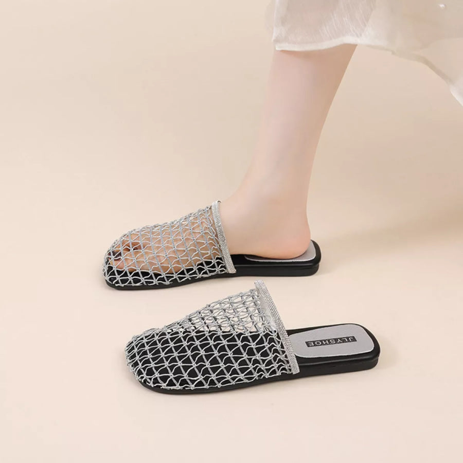 Round Toe Platform Sandals Gray / 35 Apparel and Accessories