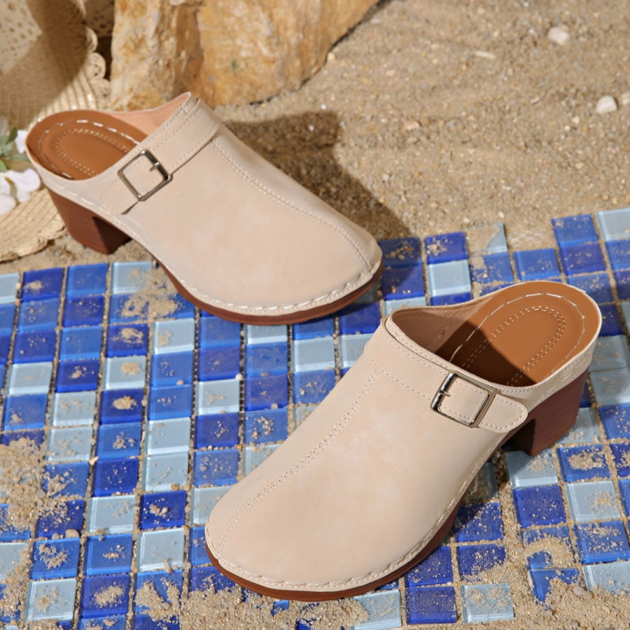 Round Toe Platform Slip-Ons Apparel and Accessories