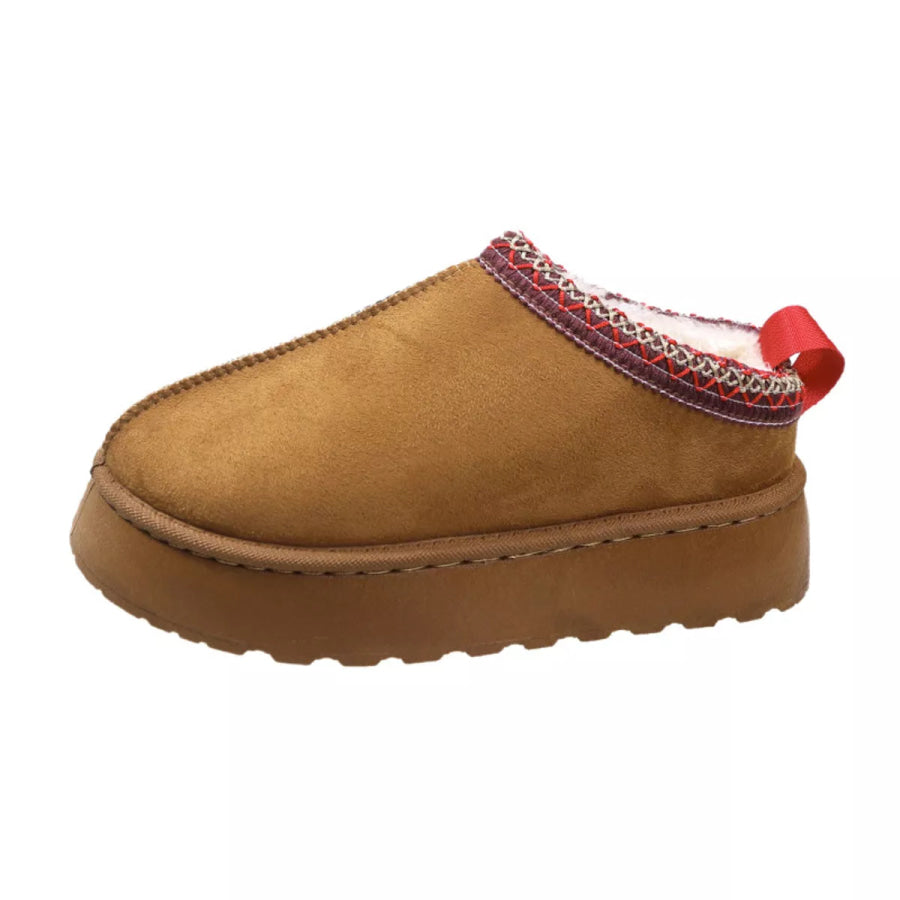 Round Toe Platform Slip-Ons Apparel and Accessories