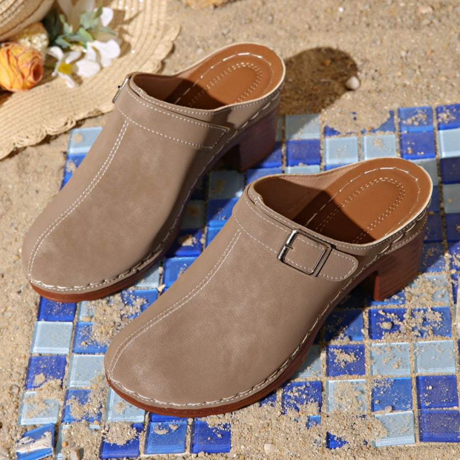 Round Toe Platform Slip-Ons Apparel and Accessories