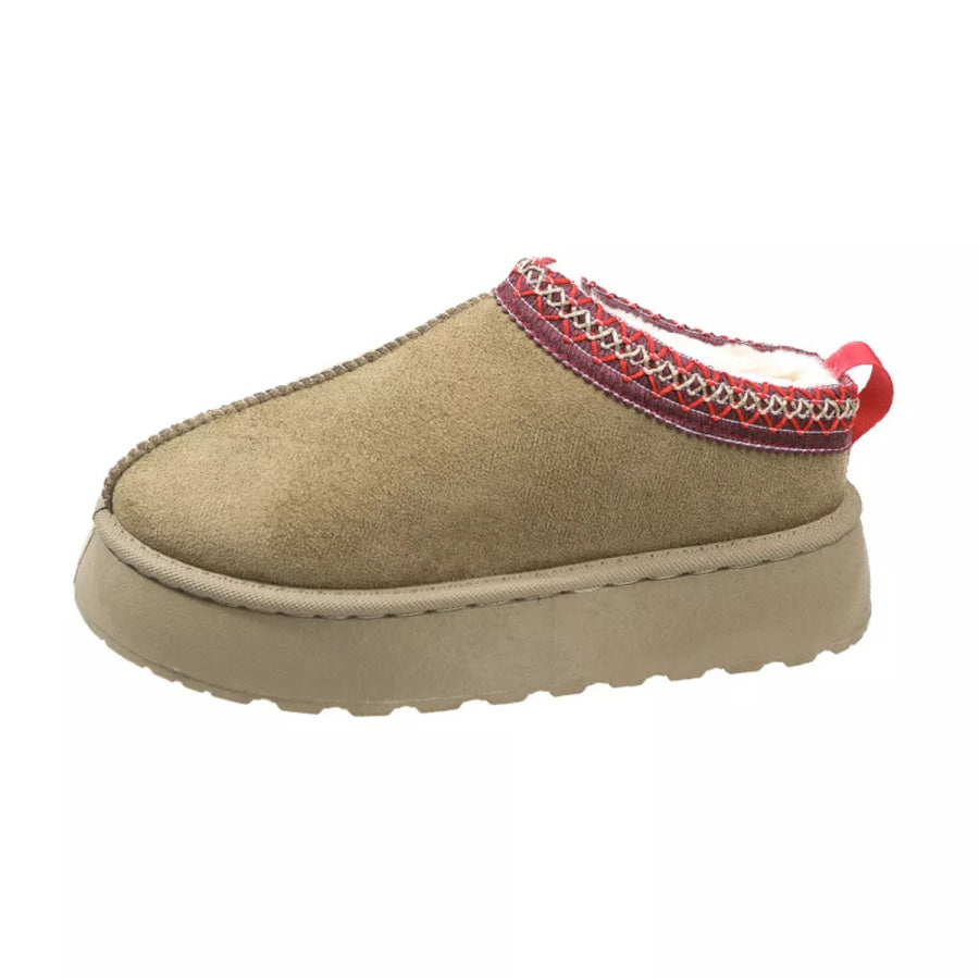 Round Toe Platform Slip-Ons Apparel and Accessories
