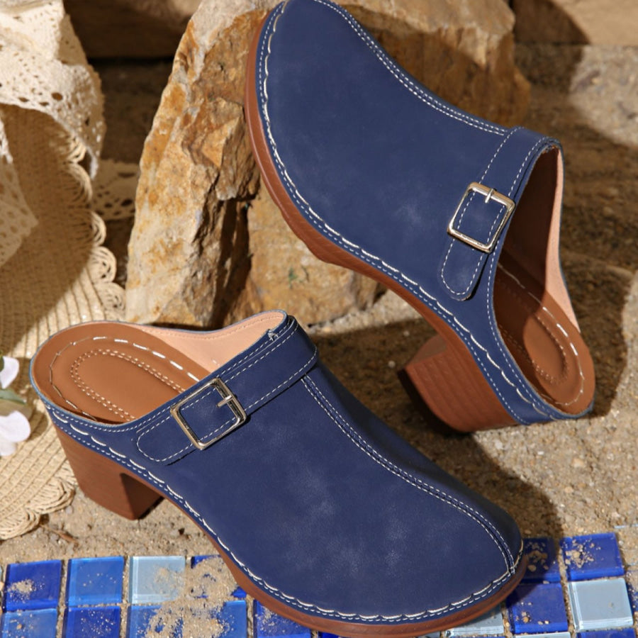 Round Toe Platform Slip-Ons Apparel and Accessories