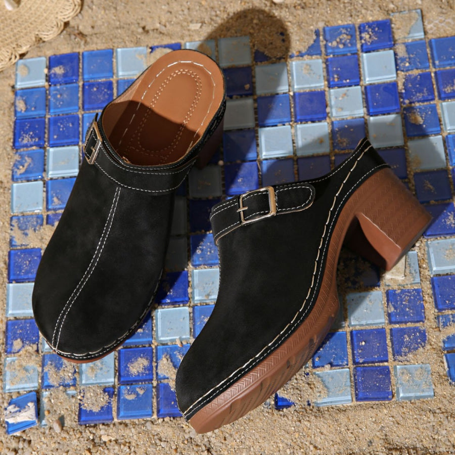 Round Toe Platform Slip-Ons Apparel and Accessories