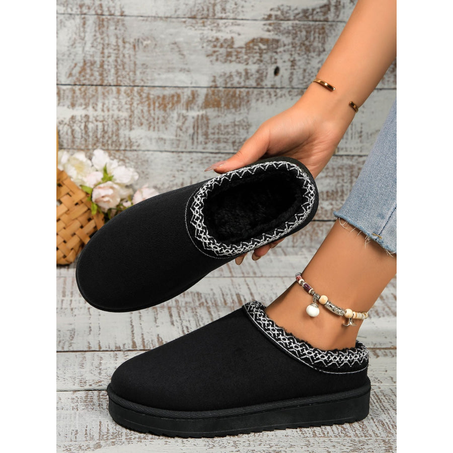 Round Toe Platform Slippers Apparel and Accessories