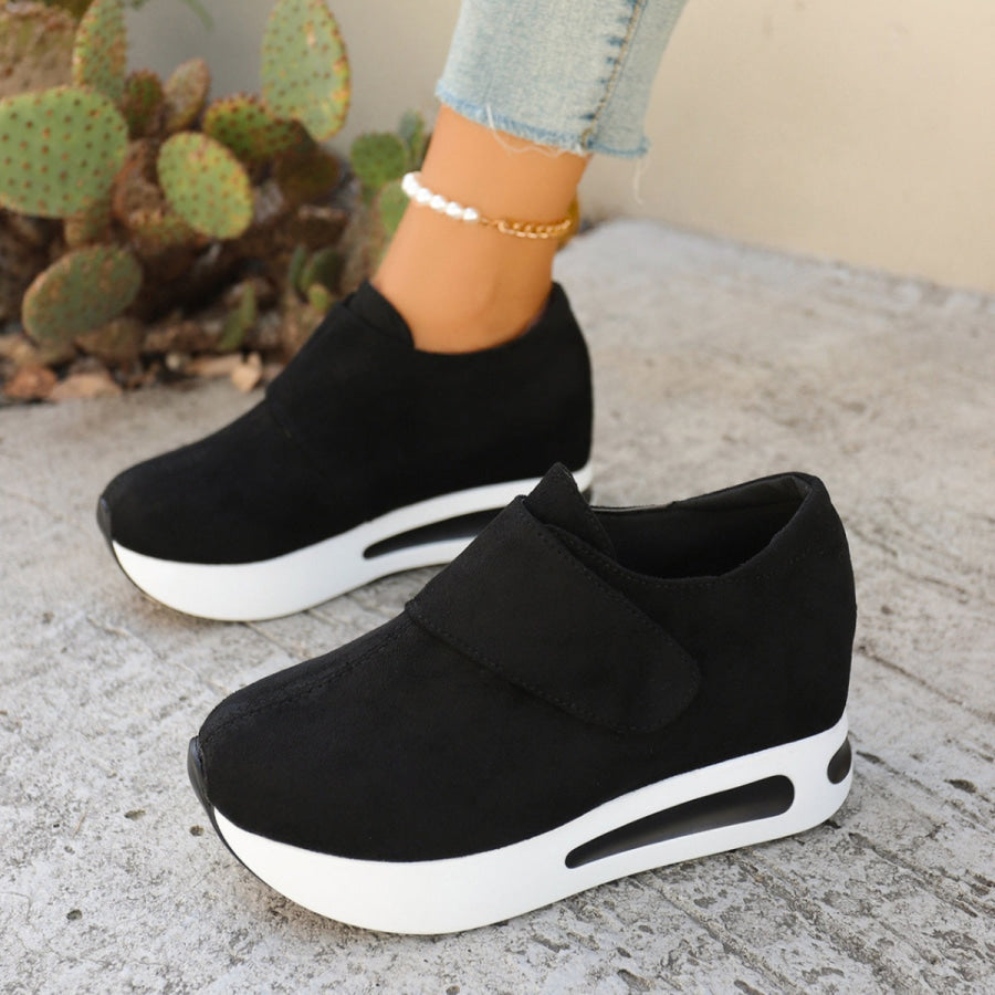 Round Toe Platform Sneakers Apparel and Accessories