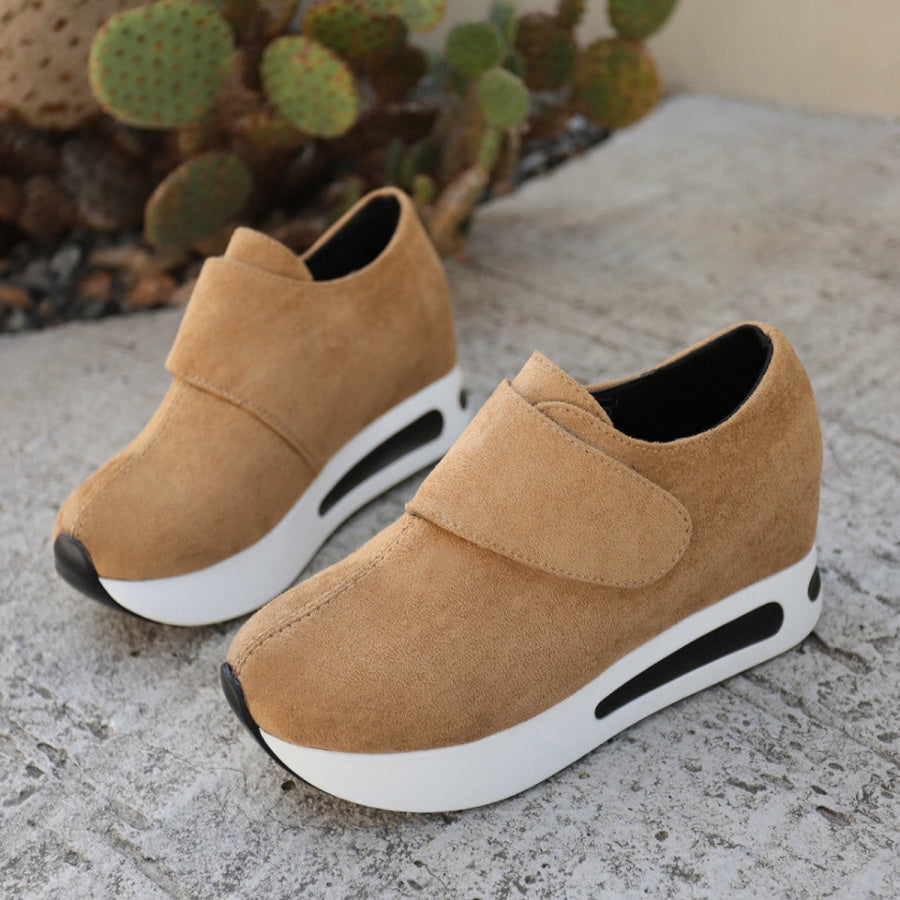 Round Toe Platform Sneakers Apparel and Accessories