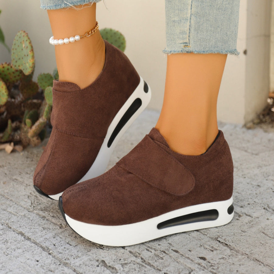 Round Toe Platform Sneakers Apparel and Accessories