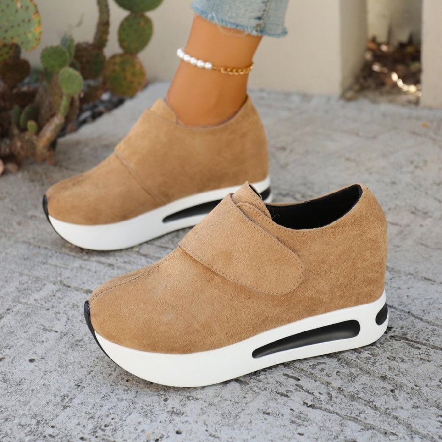 Round Toe Platform Sneakers Apparel and Accessories