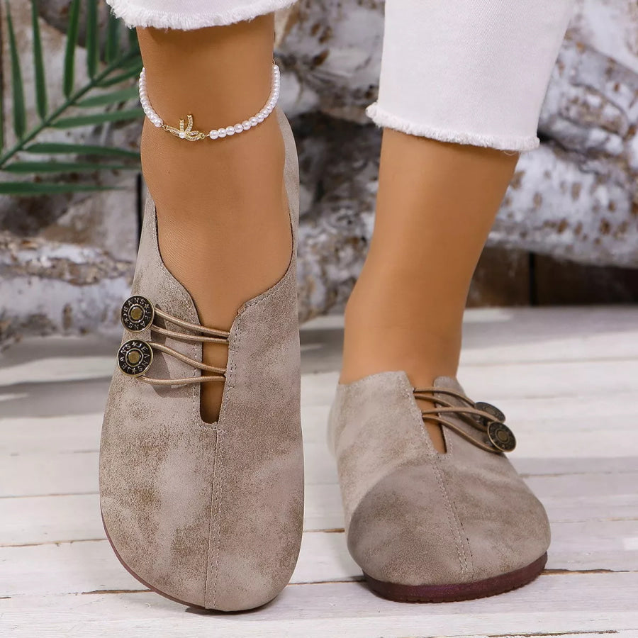Round Toe Slip-Ons Apparel and Accessories