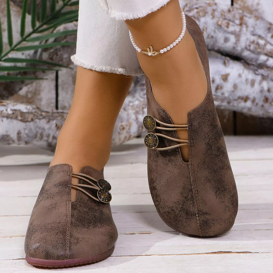 Round Toe Slip-Ons Apparel and Accessories