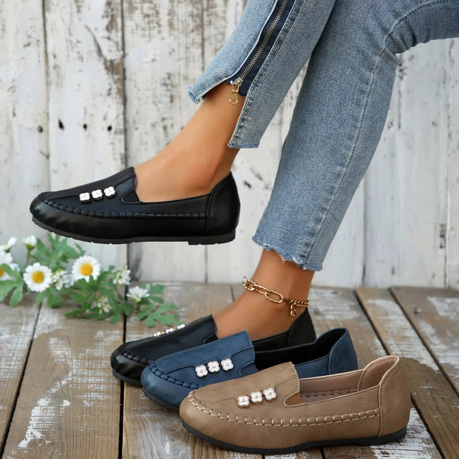 Round Toe Slip-Ons Apparel and Accessories