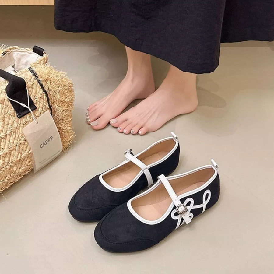Round Toe Slip-Ons Black / 36 Apparel and Accessories
