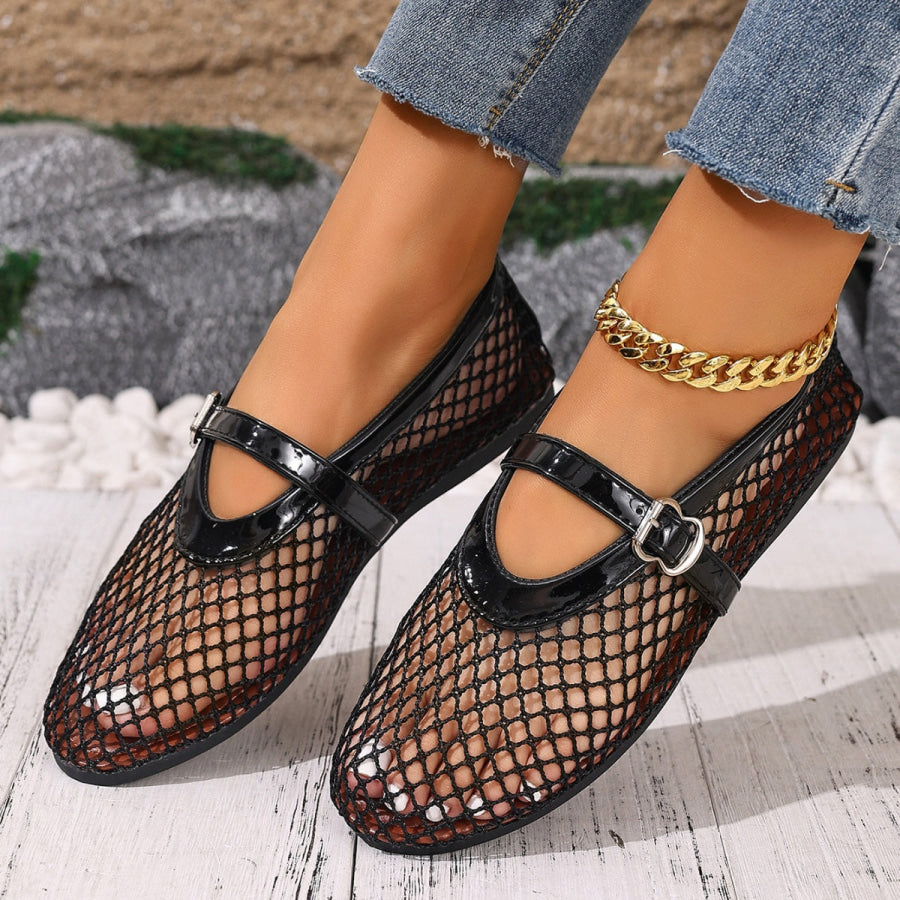 Round Toe Slip-Ons Black / 36 Apparel and Accessories