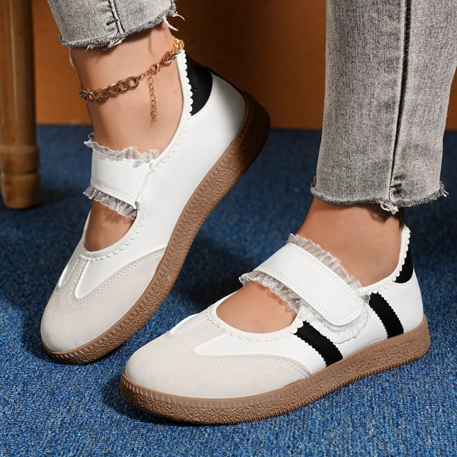 Round Toe Slip-Ons Black / 36 Apparel and Accessories