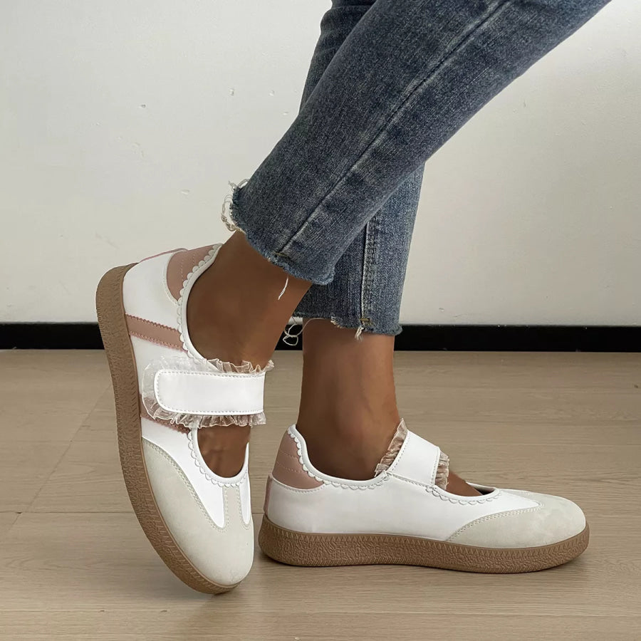 Round Toe Slip-Ons White / 36 Apparel and Accessories