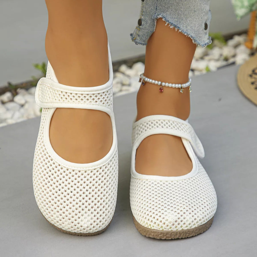 Round Toe Slip-Ons White / 36 Apparel and Accessories