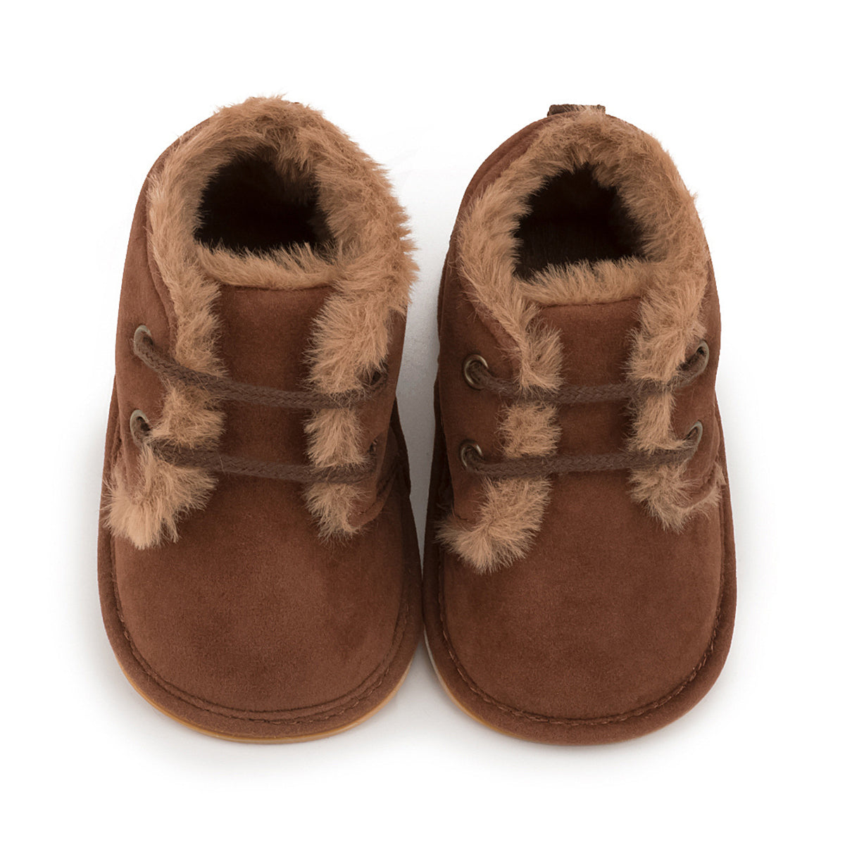 Round Toe Thermal Kid Sneakers Chestnut / 4C Apparel and Accessories