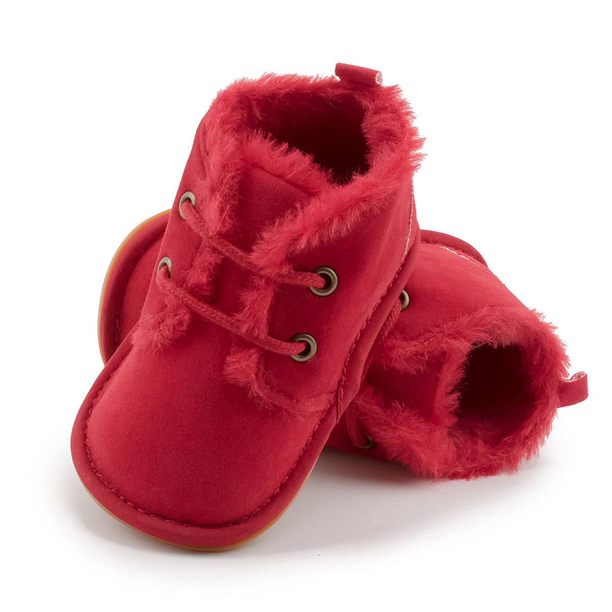 Round Toe Thermal Kid Sneakers Deep Red / 4C Apparel and Accessories