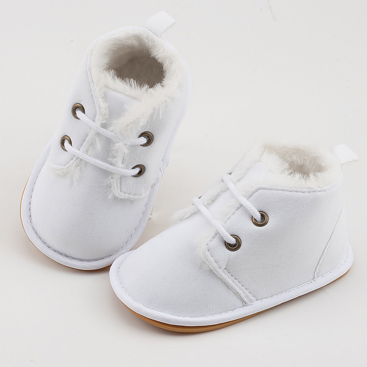 Round Toe Thermal Kid Sneakers White / 4C Apparel and Accessories