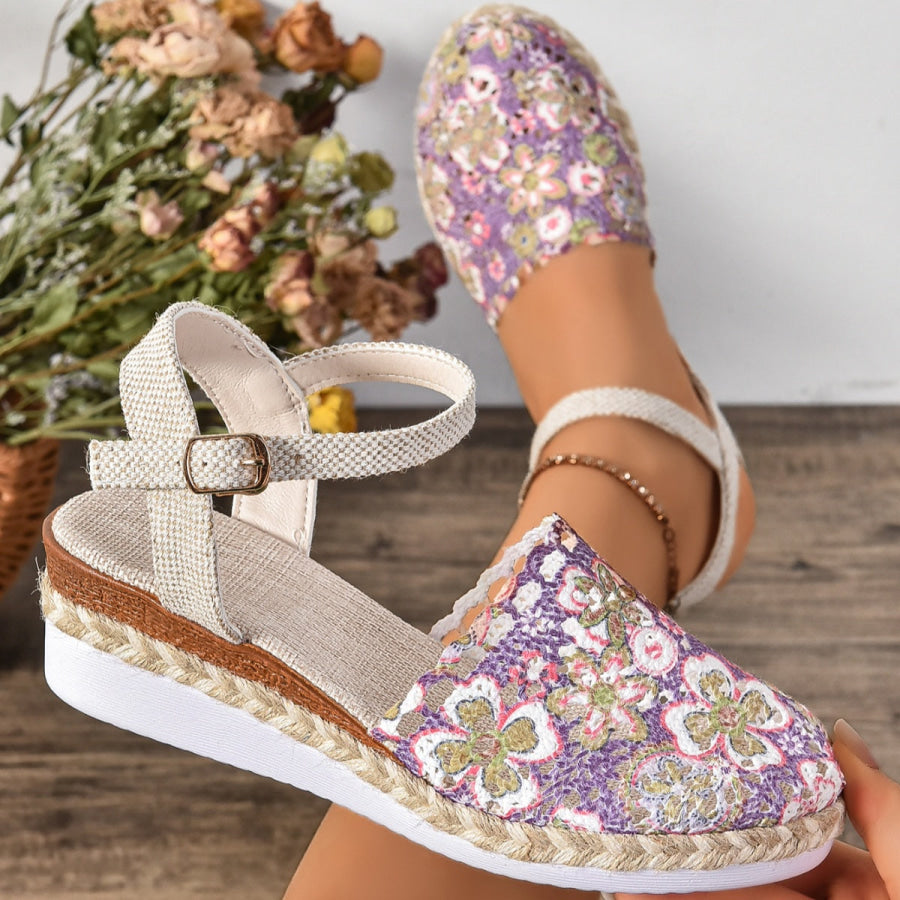 Round Toe Wedge Sandals Apparel and Accessories