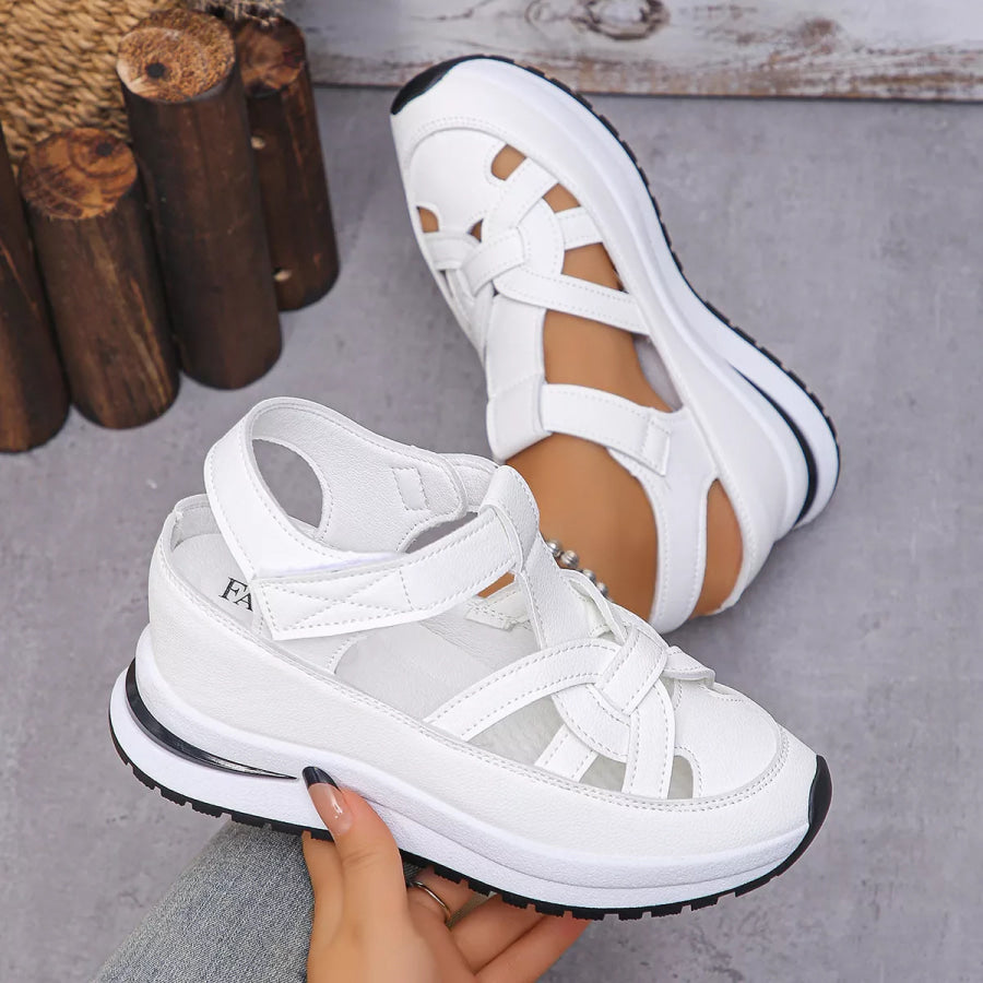 Round Toe Wedge Sandals Apparel and Accessories